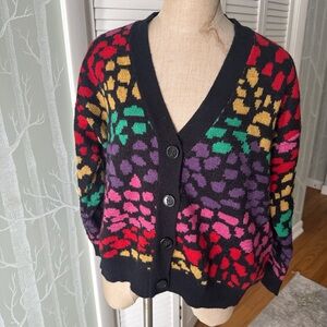 FARM Rio Multicolor Button-Up Cardigan